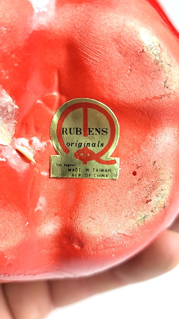 Vintage Ruebens Originals Red Ceramic Smiling Apple Plant Pot with Bee Detail, Decorative Collect... - 5