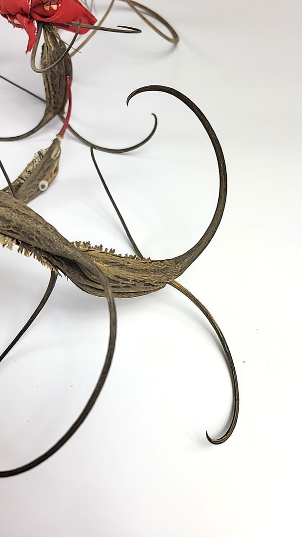 Vintage Handcrafted Driftwood and Stone Sculptures Set - Squid? - Unique Art Decor - 6