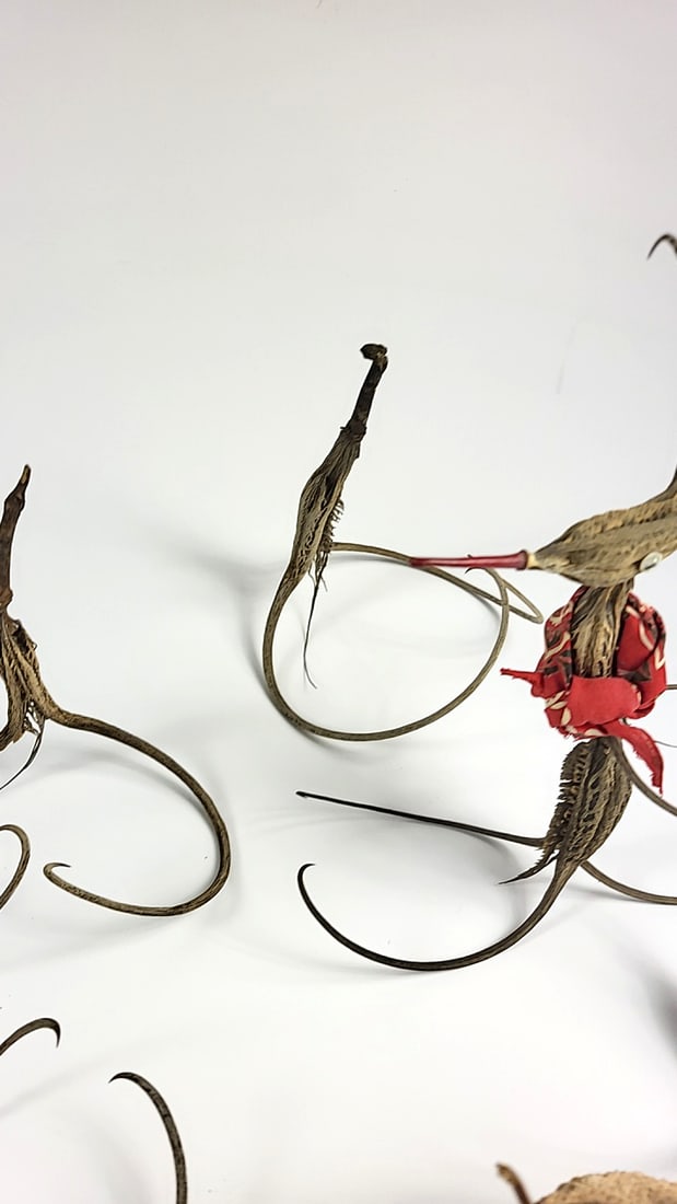 Vintage Handcrafted Driftwood and Stone Sculptures Set - Squid? - Unique Art Decor - 9