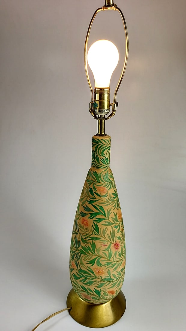 Vintage Leviton Brass Base Lamp With Ceramic Midsection - Classic Design - ðŸ’¡ (1 of 6)