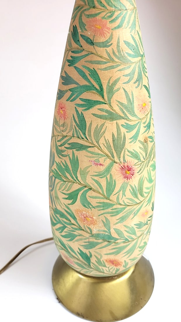 Vintage Leviton Brass Base Lamp With Ceramic Midsection - Classic Design - ðŸ’¡ - 3