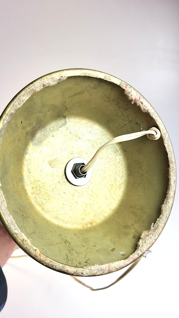 Vintage Leviton Brass Base Lamp With Ceramic Midsection - Classic Design - ðŸ’¡ - 6