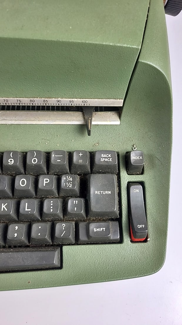 IBM Selectric Typewriter Vintage Green Electric Keyboard Retro Office Machine - Untested - 7