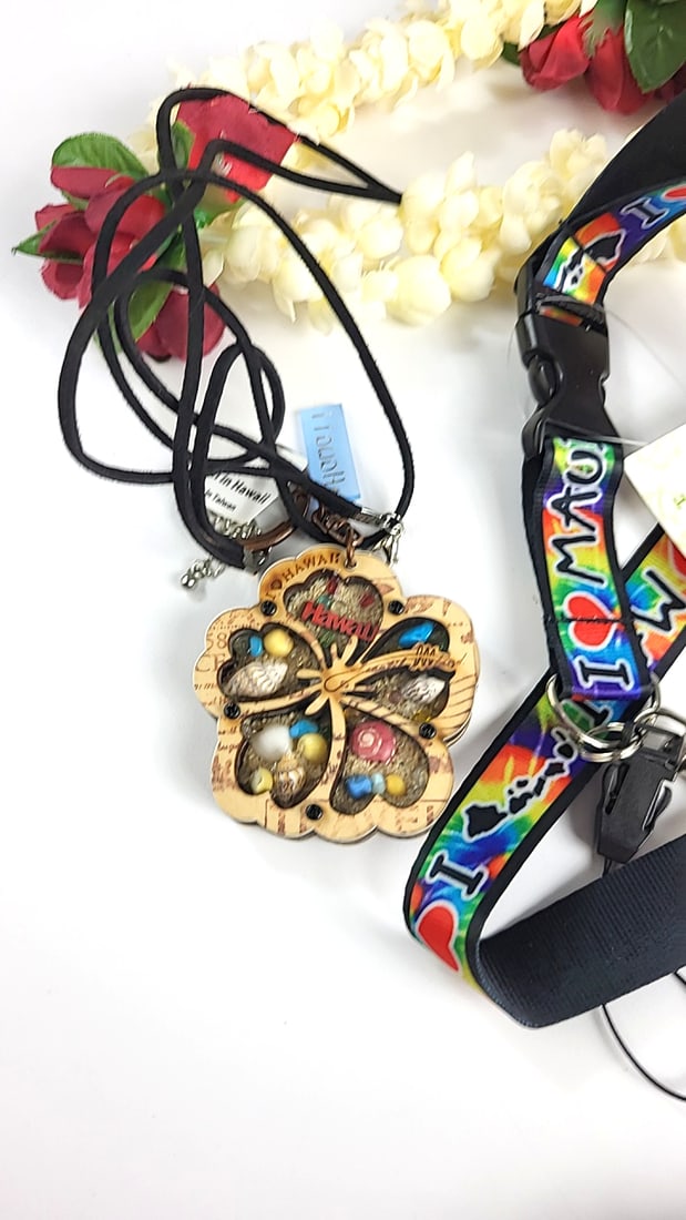 Hawaiian Tropical Lei Necklace & Bracelet Set / Travelers Lot - Floral Design & Shell Accents, Mu... - 10