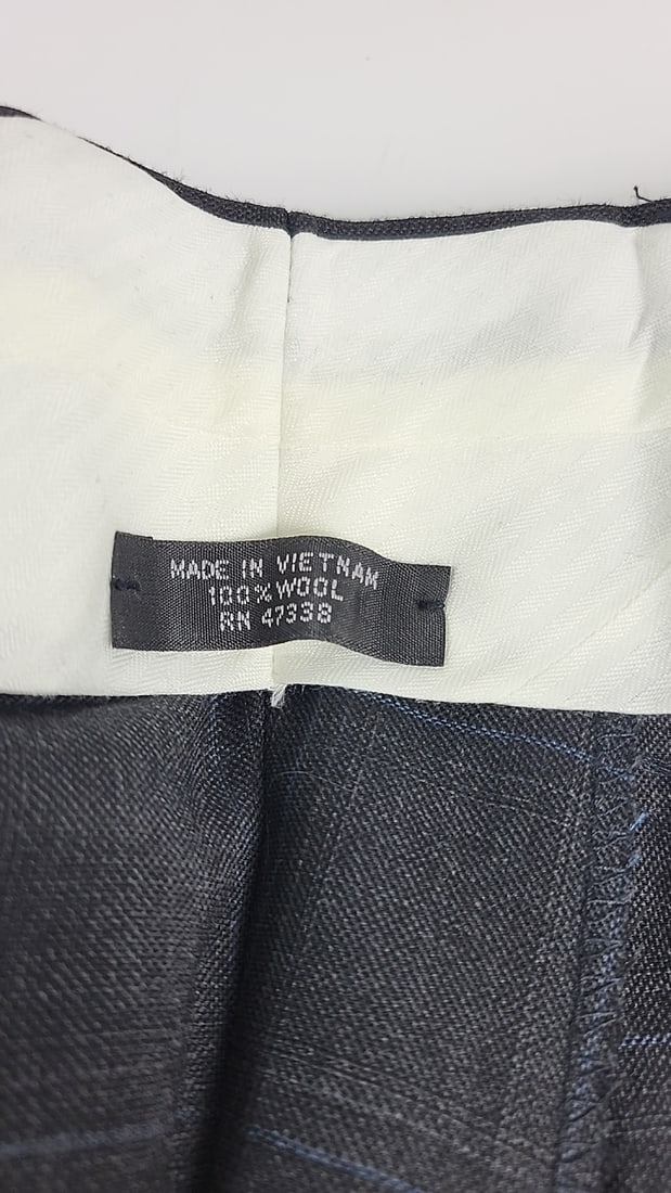 Jones New York 3 Piece Mens Suit 100% Wool Plaid Jacket - Vest - Pants - See Pics For Sizing - 14