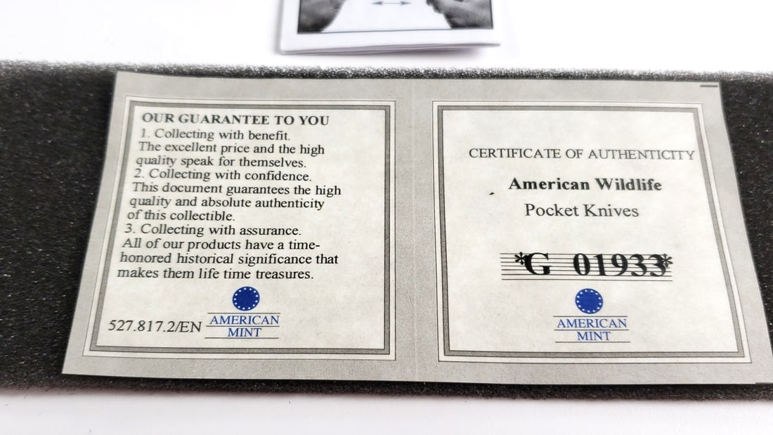 Falkner American Wildlife Pocket Knife with Eagle Design and Box - 2