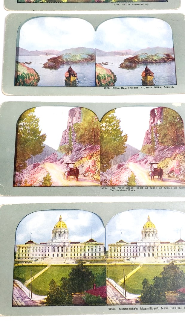 Antique Stereoscope Cards Collection Various Scenes - 6
