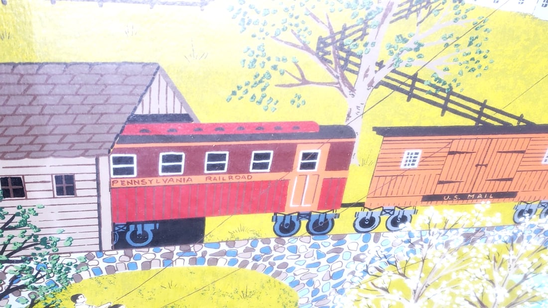 "A Perfect Day" By Wooster Scott - Color Serigraph #630 Hand Signed 38" x 32" Framed Wood- Glass - 7