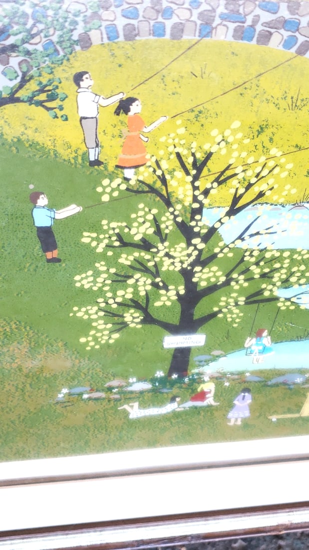 "A Perfect Day" By Wooster Scott - Color Serigraph #630 Hand Signed 38" x 32" Framed Wood- Glass - 8