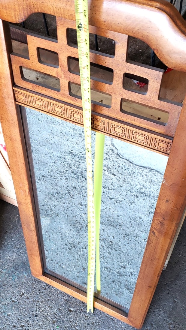 Henry Link 50" x 20" (Full Size) Mandarin Pagoda Hanging Mirror 1 - 5