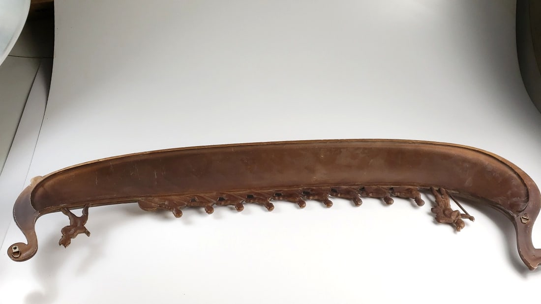Vintage Viking Longship Wall Hanging Plastic Cast Decor with Warriors and Shields 40" Long - 7