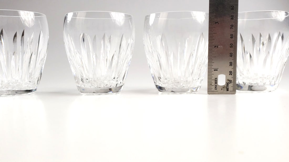Set of 4 Waterford Clear Cut Crystal Tumbler Glasses 4" - 3