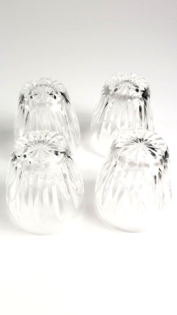 Set of 4 Waterford Clear Cut Crystal Tumbler Glasses 4" - 4