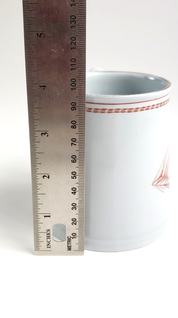Spode Trade Winds White Diamond Liner Anglo American Coffee Mug - 5