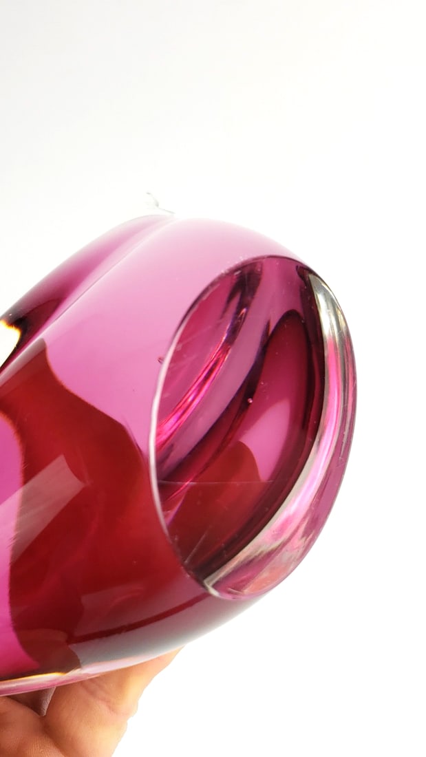 Vintage Murano Glass Pink Swan Sculpture 14" - 7