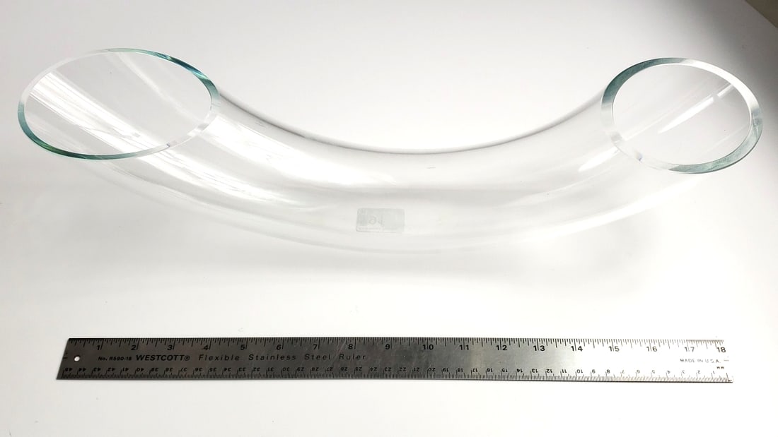 Clear Glass Curved Wedding Vase 1/4" Thick - 2