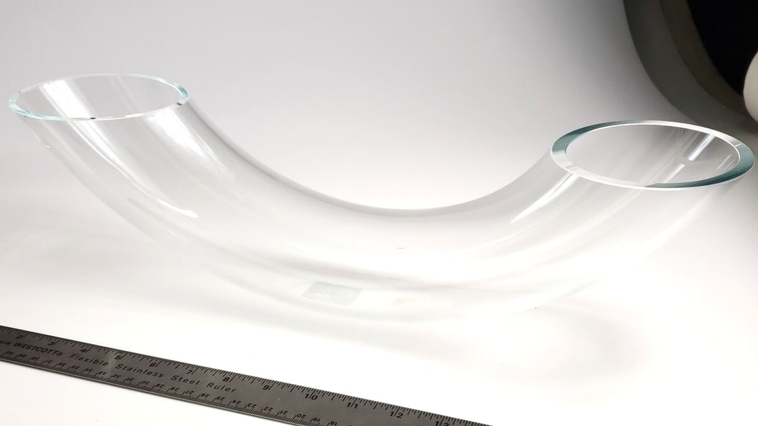 Clear Glass Curved Wedding Vase 1/4" Thick - 3