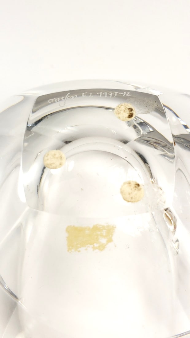 Orrefors Crystal Bowl with Engraved Markings EL 491-71 - 6