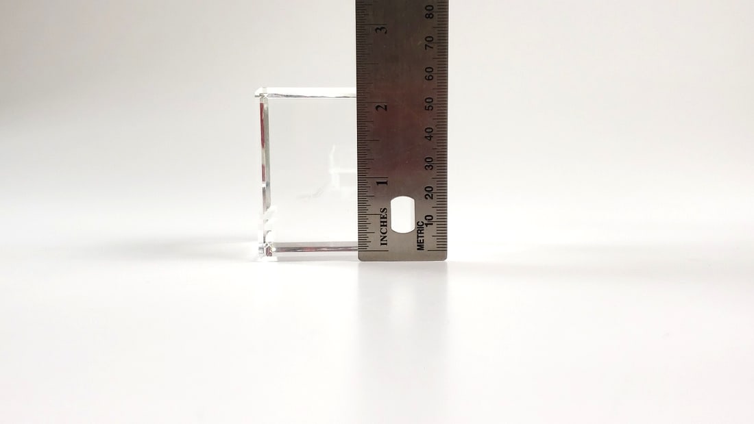 Cornell University Bill Gates Hall Computing and Information Science Glass Paperweight Block - 5