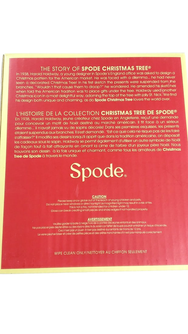 Spode Christmas Tree Snow Globe with Box - 7