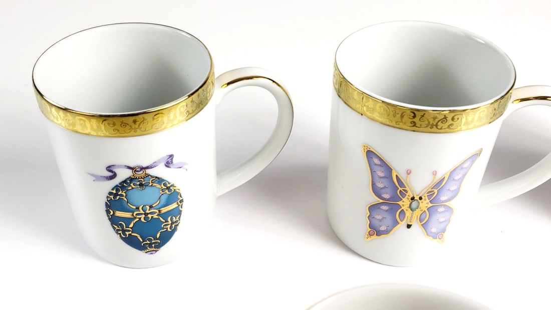 Gold Buffet Royal Gallery Coffee Cup Set Of 8, Made in Sri Lanka, 1991 - 5