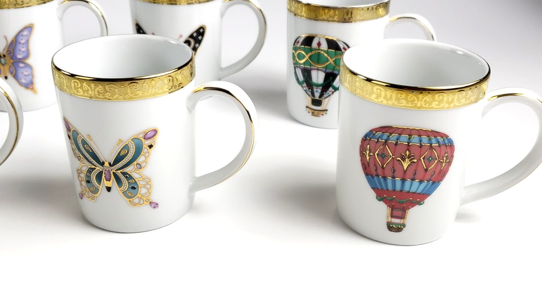Gold Buffet Royal Gallery Coffee Cup Set Of 8, Made in Sri Lanka, 1991 - 6