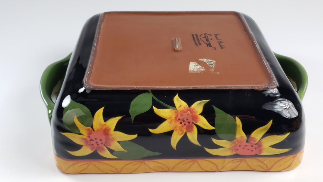 Sarah Grubbs for Saparna Ceramic Baking Deep Dish 10" Microwaveable Dishwasher Safe Plate - 4