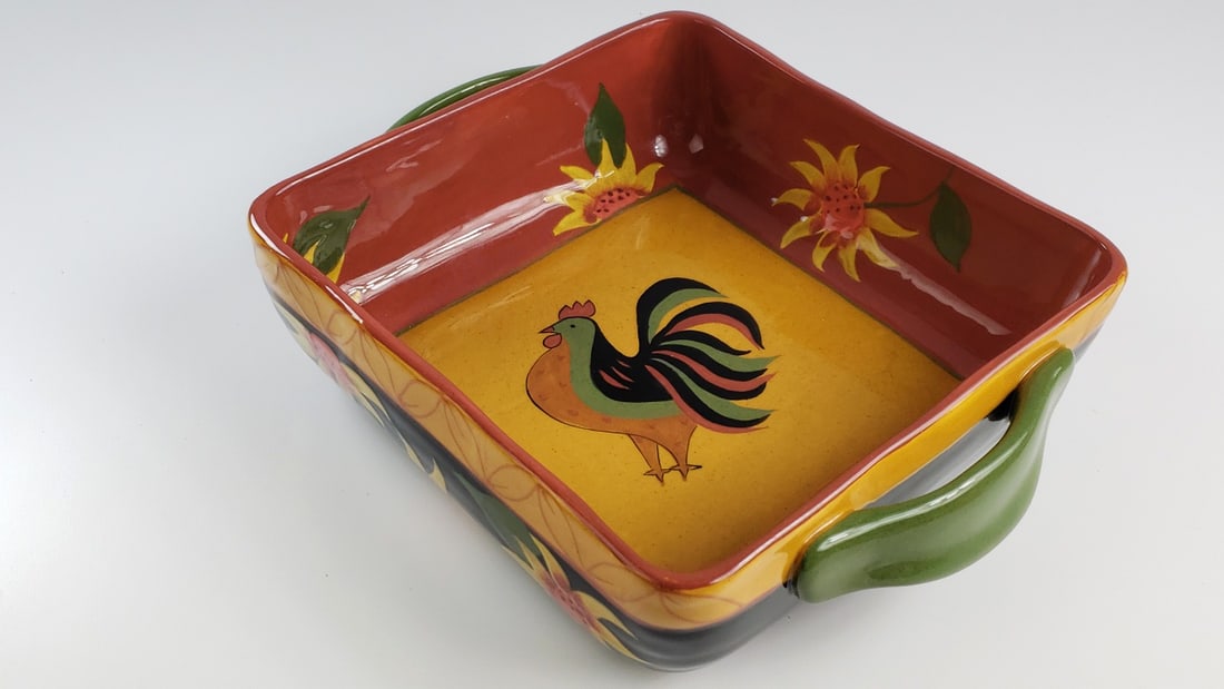 Sarah Grubbs for Saparna Ceramic Baking Deep Dish 10" Microwaveable Dishwasher Safe Plate - 6