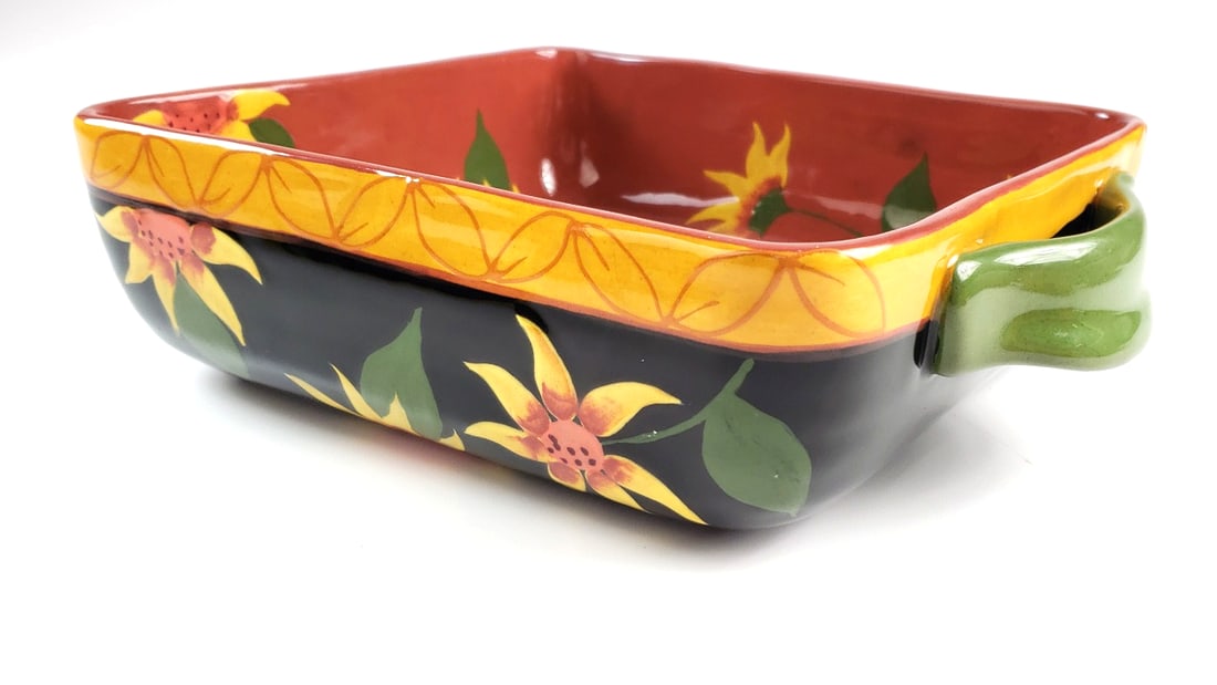 Sarah Grubbs for Saparna Ceramic Baking Deep Dish 10" Microwaveable Dishwasher Safe Plate - 7
