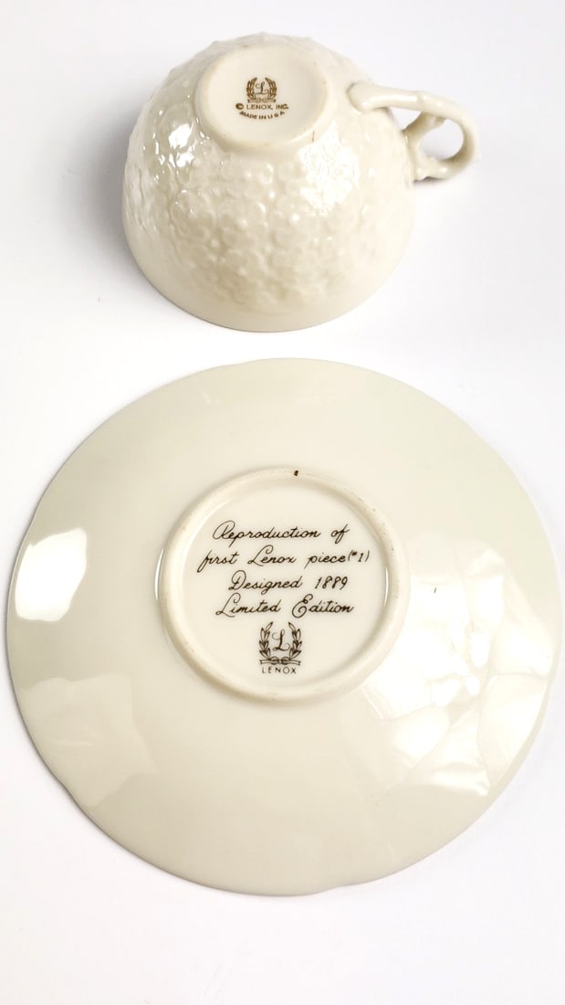 Lenox Limited Edition Reproduction Mini Cup & Saucer Set - 2