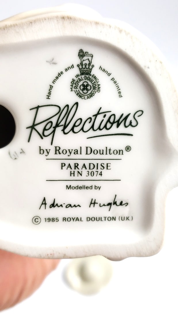 Royal Doulton Reflections "Paradise" Ceramic Figurine HN3074 by Adrian Hughes 1985 - Hat Chipped ... - 2