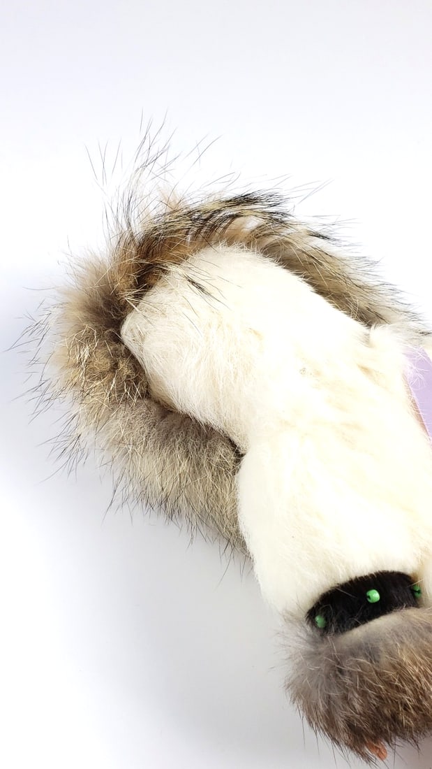 Inupiaq Alaskan Native 15" Doll with Fur Clothing and Beaded Details - 6