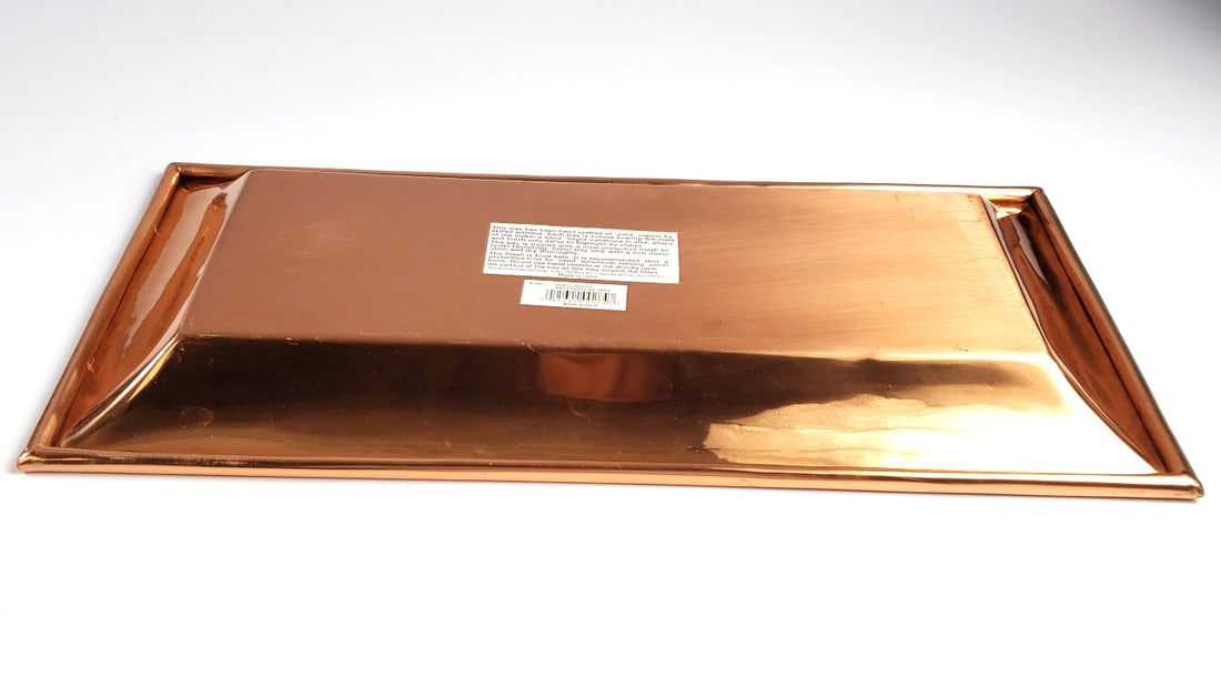 Old Dutch International Heavy Gauge Rectangular Copper 18" x 9" Tray Made in India - 3