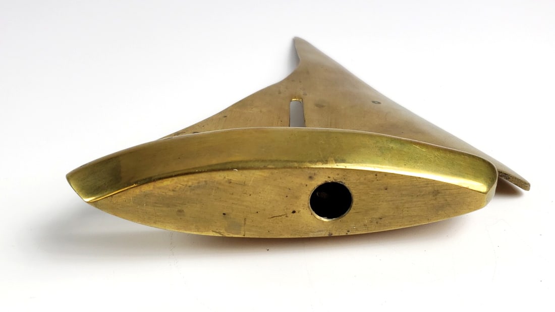 Brass Abstract Sailboat Sculpture Mid-Century Modern Style - 4