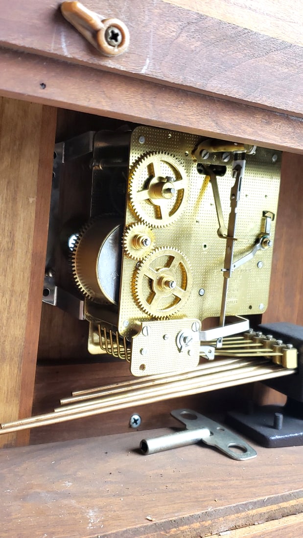 Large Emperor Mantle Clock With Brass Trim / Footings - 341-020 Movement 11 cm, Made in West Germ... - 10