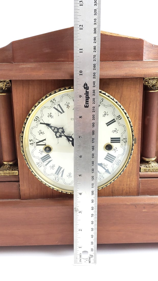 Large Emperor Mantle Clock With Brass Trim / Footings - 341-020 Movement 11 cm, Made in West Germ... - 14