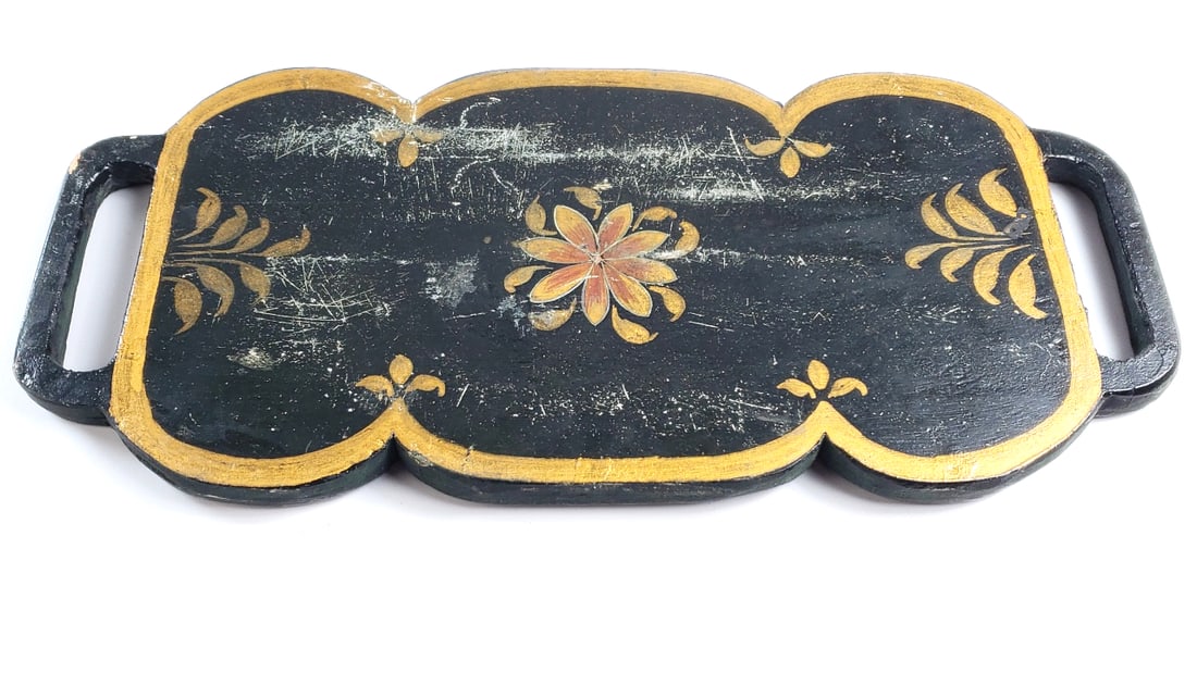 Traditional Indian Painted Decorative Tray with Mughal Scene - 4