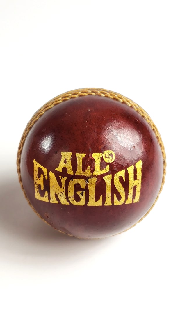 Cricket Ball - SY Symonds Brand - Maroon with Golden Logo - 2