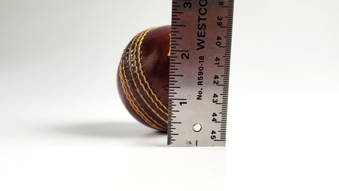 Cricket Ball - SY Symonds Brand - Maroon with Golden Logo - 5