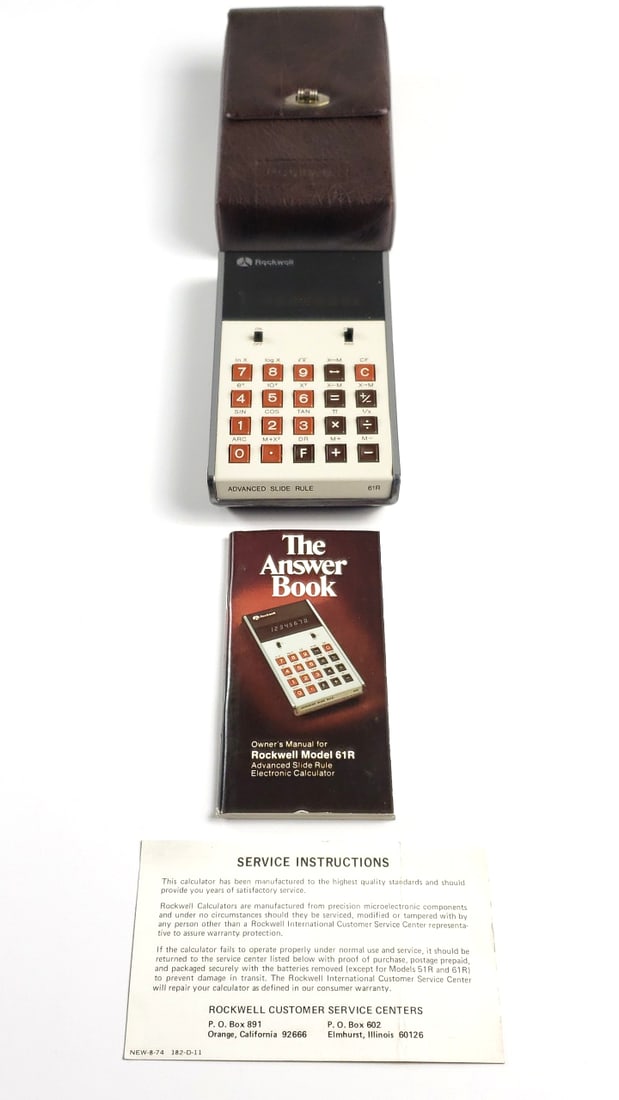 Rockwell Model 61R Calculator with Leather Case and Manuals (1 of 10)