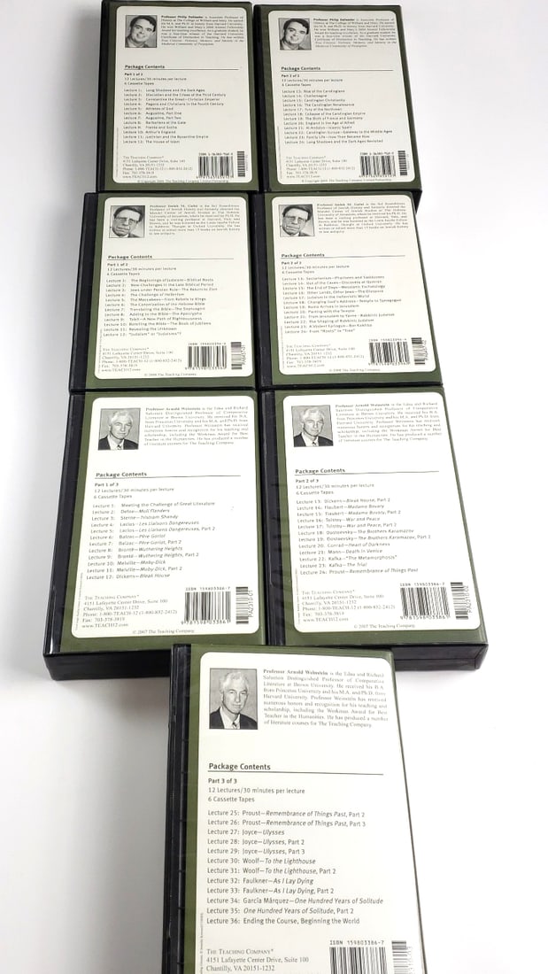 The Great Courses Audio Cassette Tapes: Early Middle Ages, Judaism, Classic Novels - Teaching Com... - 5