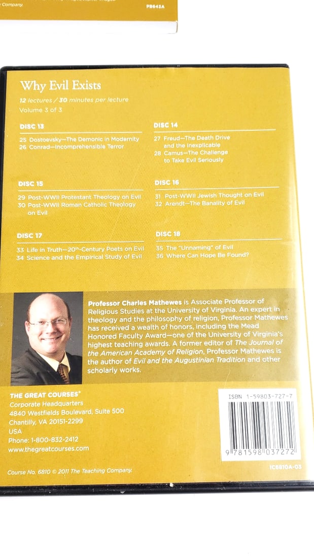 The Great Courses Lecture Series: Apocalypse, Historical Jesus, Why Evil Exists DVD Sets - 6