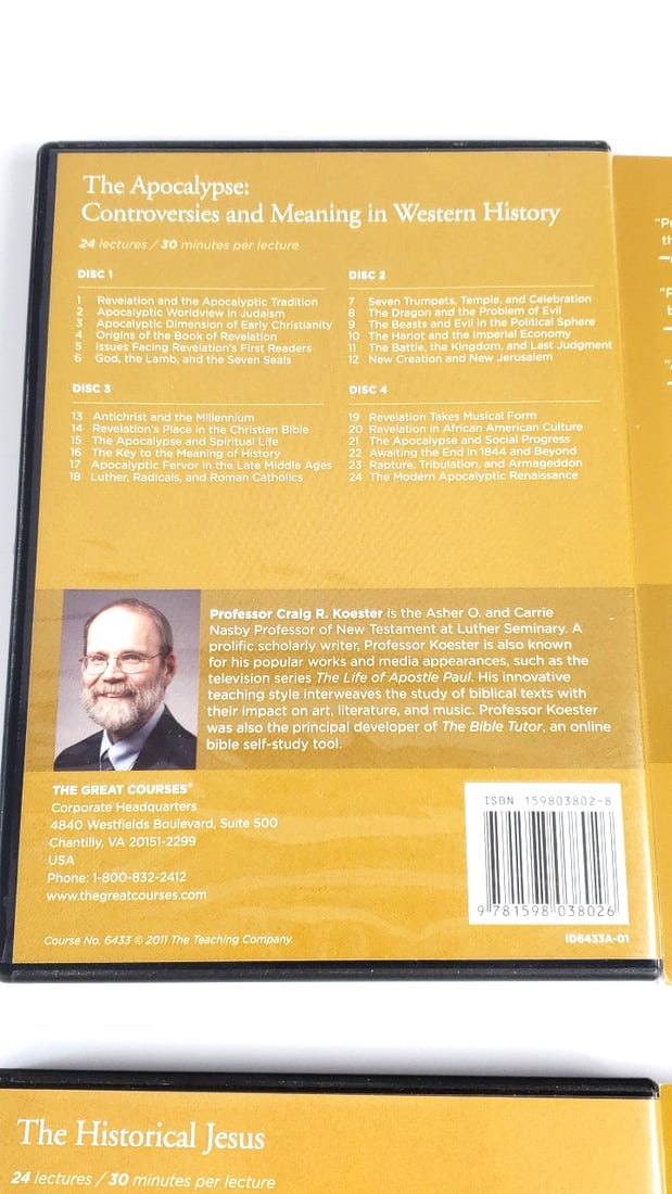 The Great Courses Lecture Series: Apocalypse, Historical Jesus, Why Evil Exists DVD Sets - 8