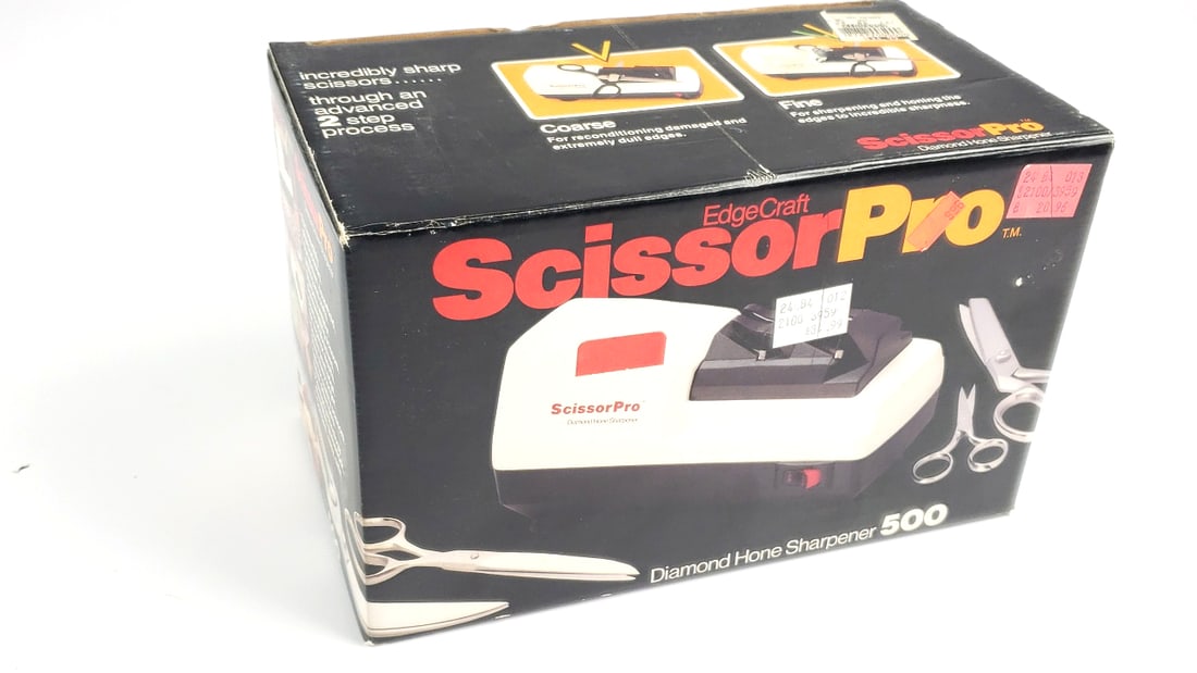 NEW ScissorPro Diamond Hone Sharpener Model 500: NEW Height: 6 High Estimate: 150 Low Estimate: 30 Width: 6