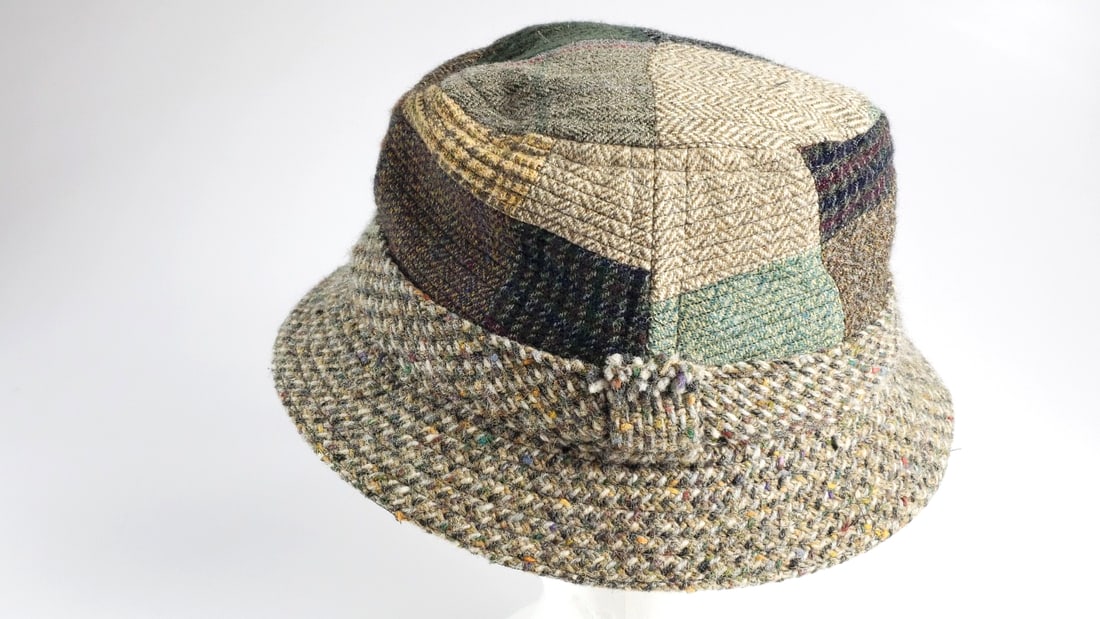 Patchwork Tweed Bucket Hanna Hats Donegal Wool Hat - Made in Ireland, Handcrafted - Large - 3