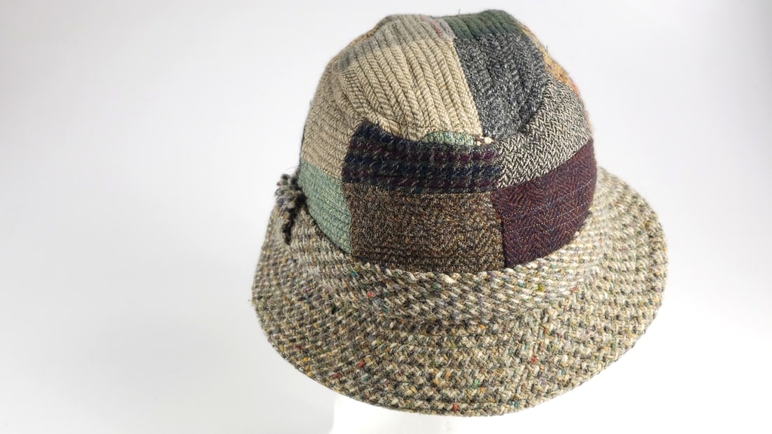 Patchwork Tweed Bucket Hanna Hats Donegal Wool Hat - Made in Ireland, Handcrafted - Large - 4