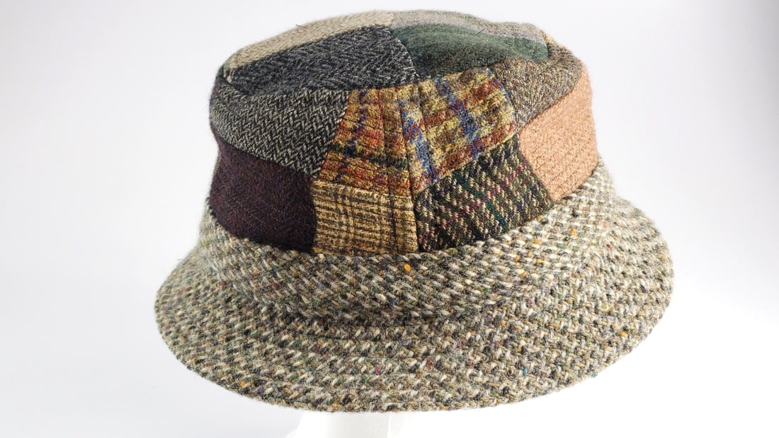 Patchwork Tweed Bucket Hanna Hats Donegal Wool Hat - Made in Ireland, Handcrafted - Large - 5