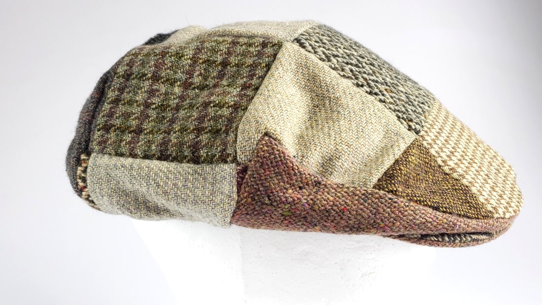 Hanna Hats Donegal Wool Hat - Made in Ireland, Handcrafted - Large Tweed Flat Cap, Multicolored H... - 4