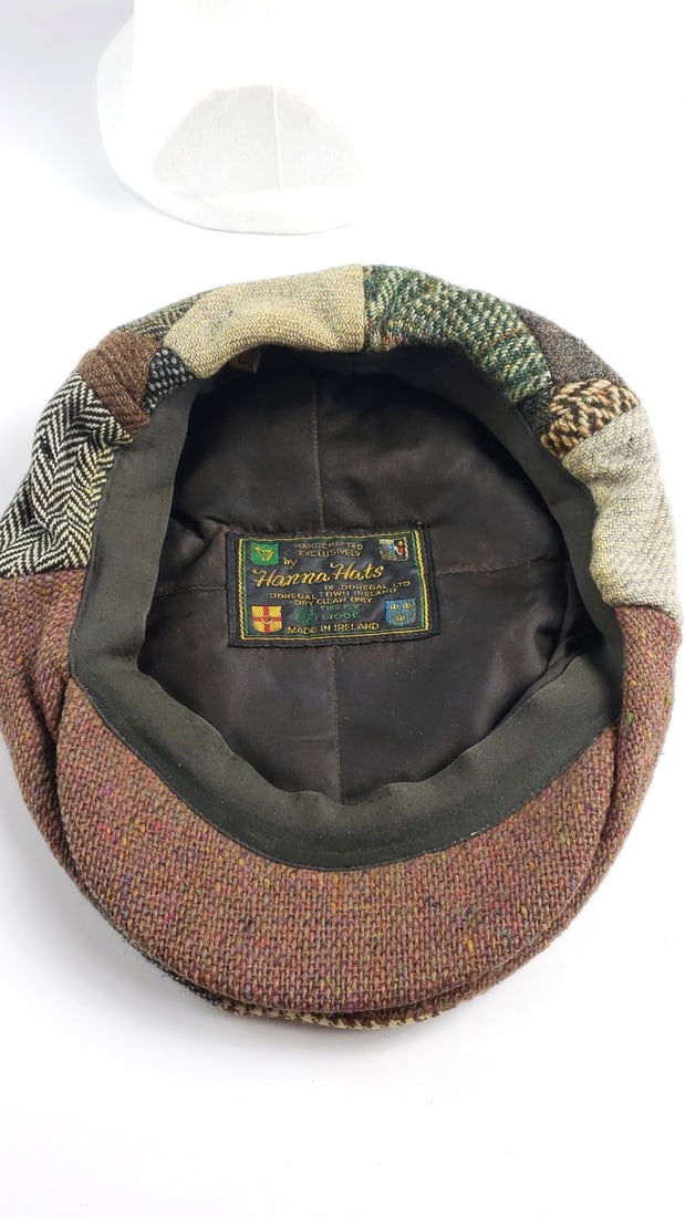 Hanna Hats Donegal Wool Hat - Made in Ireland, Handcrafted - Large Tweed Flat Cap, Multicolored H... - 5