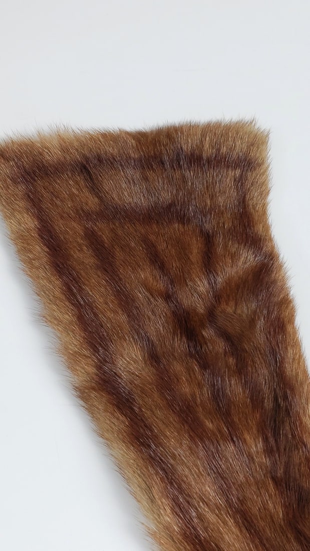Two Vintage Fur Stoles: Brown and Gray Mink Accessories - 4